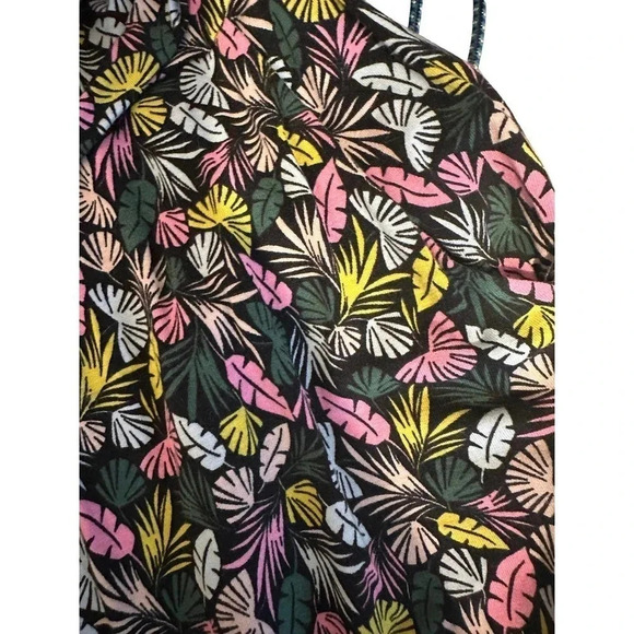 Boden‎ Effie V-Neck Sleeveless Jersey Dress Knee Length Leaf Wildflower Sprig 8P - Picture 5 of 6